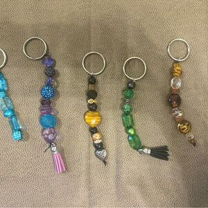 Colorful Beaded Keychains Set
